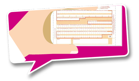 Grafik Ueberweisungstraeger